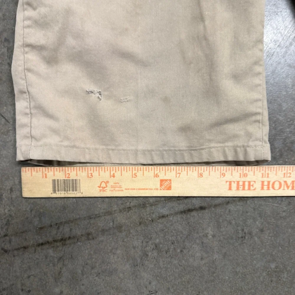 Dickies Mens Khaki Tan Flat Front Work Shorts Multi Pocket Size 34 Utility